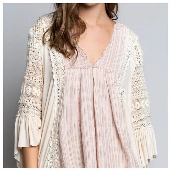 POL Casablanca Eye Catcher Linen Tunic Top - Picture 11 of 15